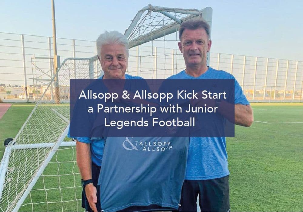 Allsopp & Allsopp Kick Start a Partnership with Junior Legends Football 