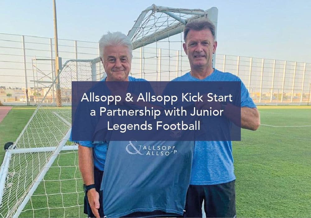 Allsopp & Allsopp Kick Start a Partnership with Junior Legends Football  