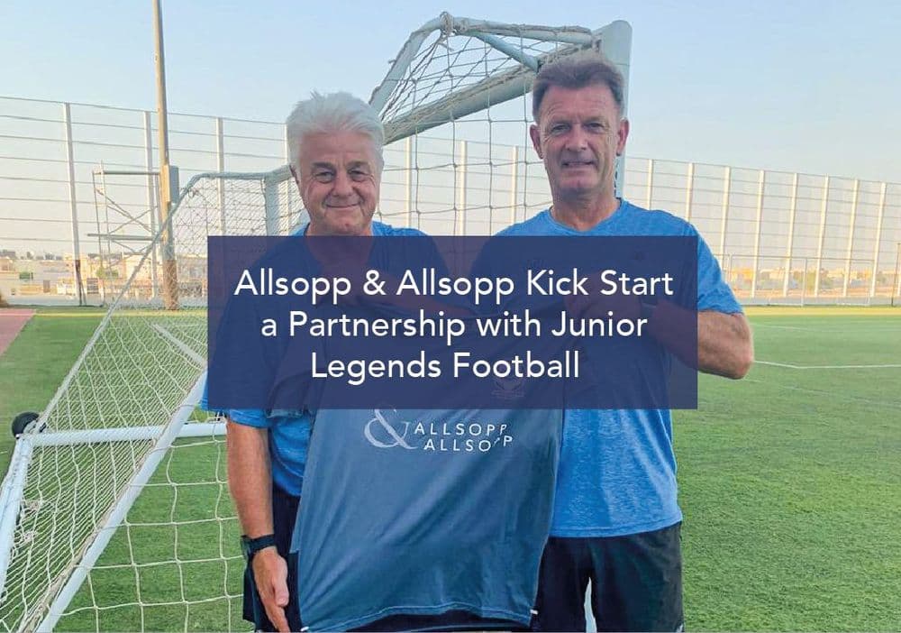 Allsopp & Allsopp Kick Start a Partnership with Junior Legends Football