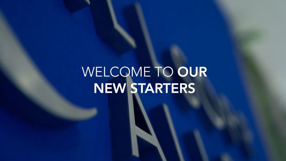 Welcome To Our New Starters