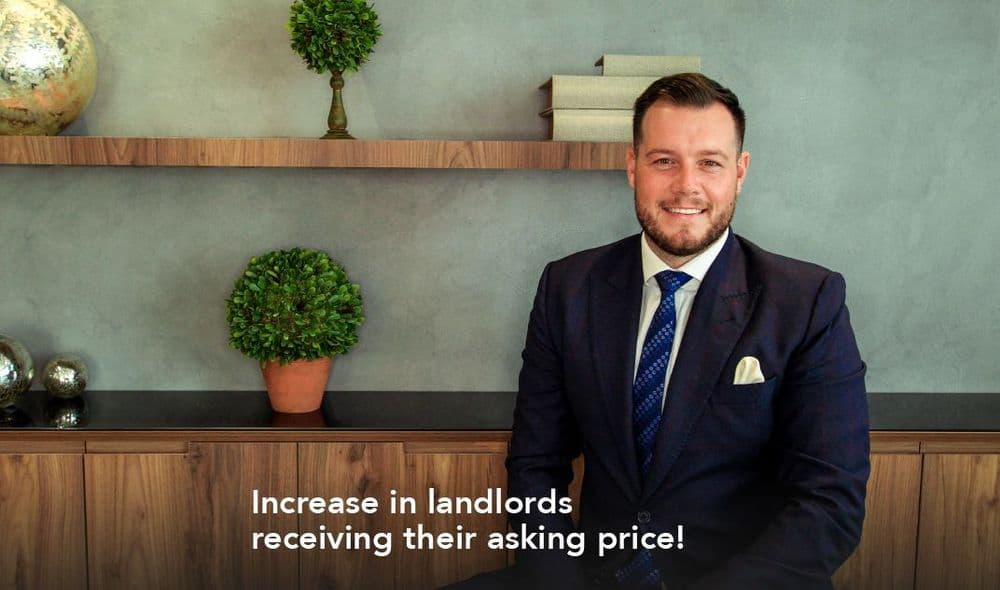 Increase in landlords receiving their asking price!
