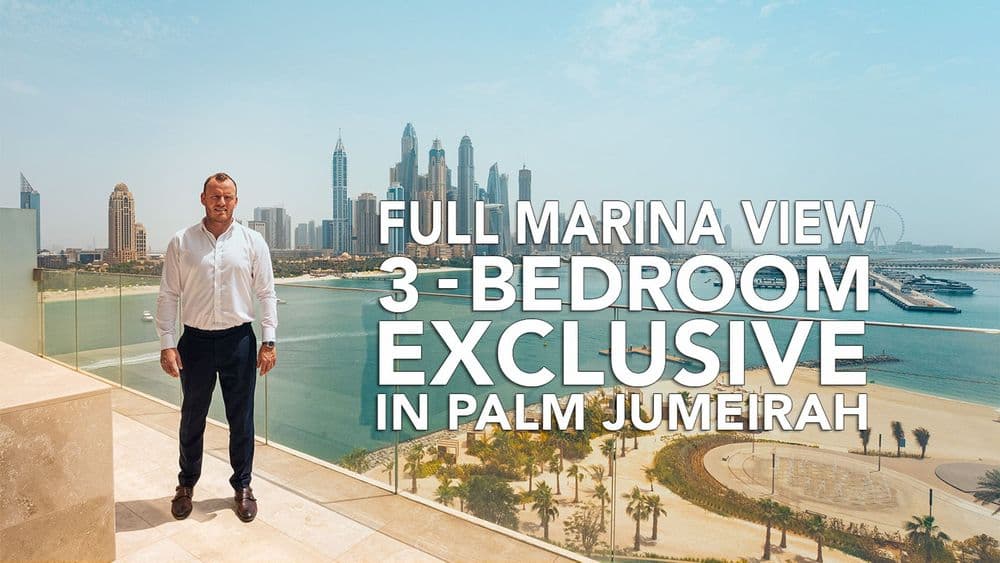 Full Marina view 3-bedroom Exclusive in Palm Jumeirah