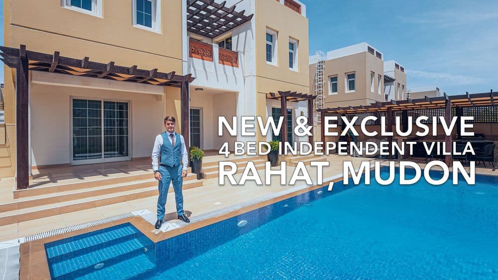Check out this rare $1.3 Million, 4-bedroom villa in Rahat, Mudon. Perfect for hosting, with its own bar and BBQ area.