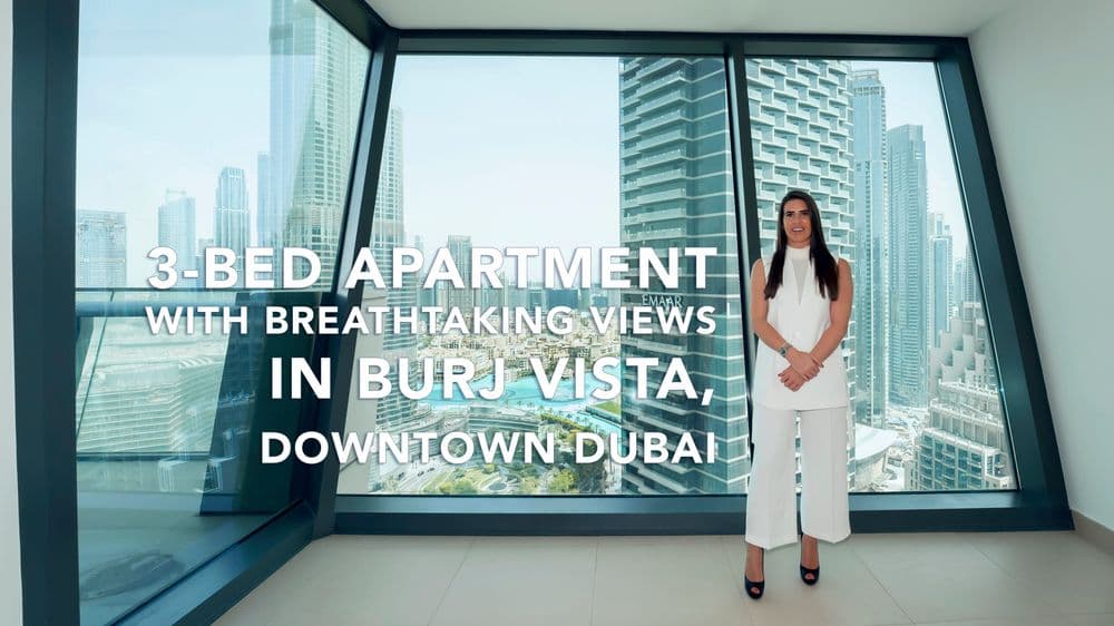 3-bed apartment with breathtaking views in Burj Vista, Downtown Dubai