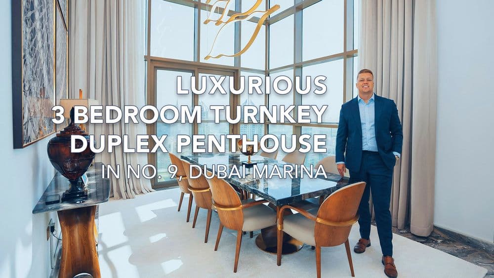 Luxurious 3 Bedroom Turnkey Duplex Penthouse in No. 9, Dubai Marina