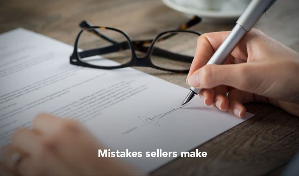 Mistakes sellers make