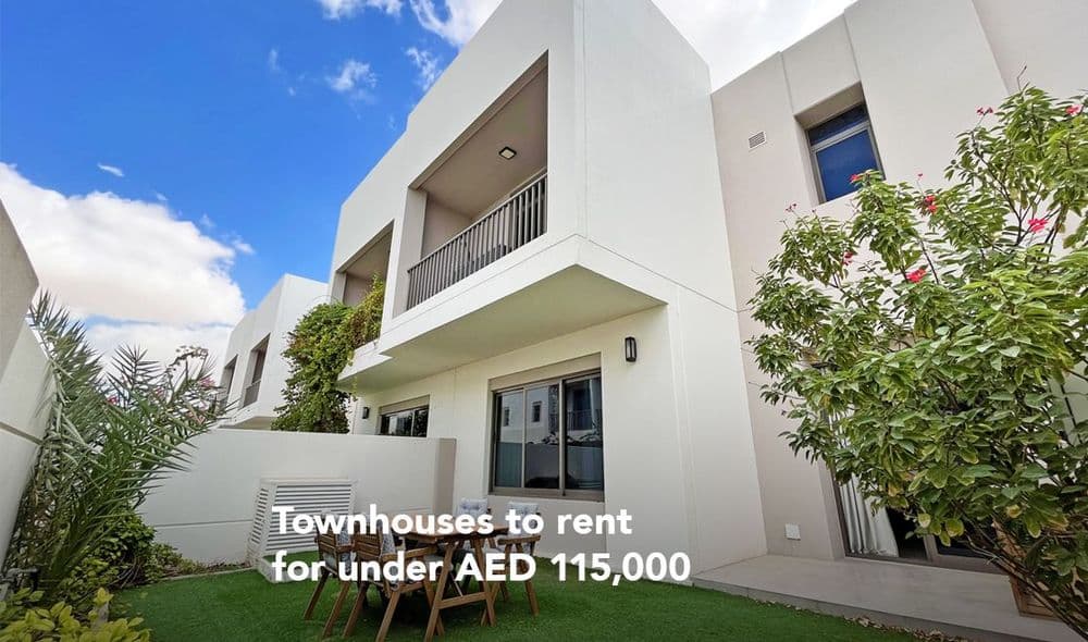Townhouses to rent for under AED 115,000