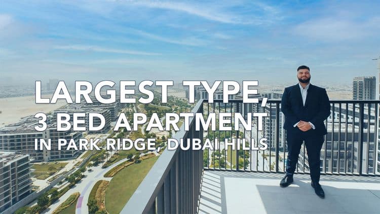 Enjoy spectacular views from all sides in this rare and spacious 3-bedroom apartment in Dubai Hills