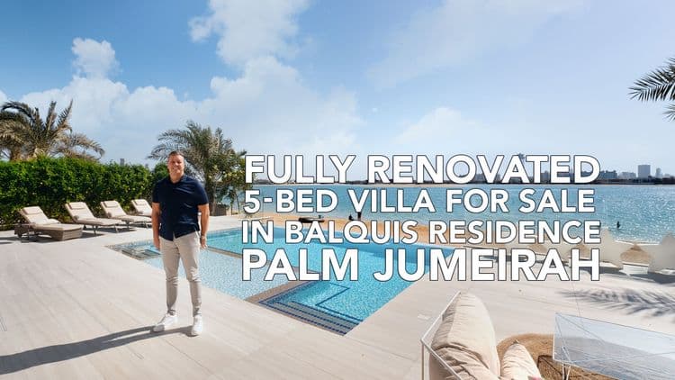 Explore this $12.3 million, fully upgraded villa on Dubai's Palm Jumeirah, with a full sea view